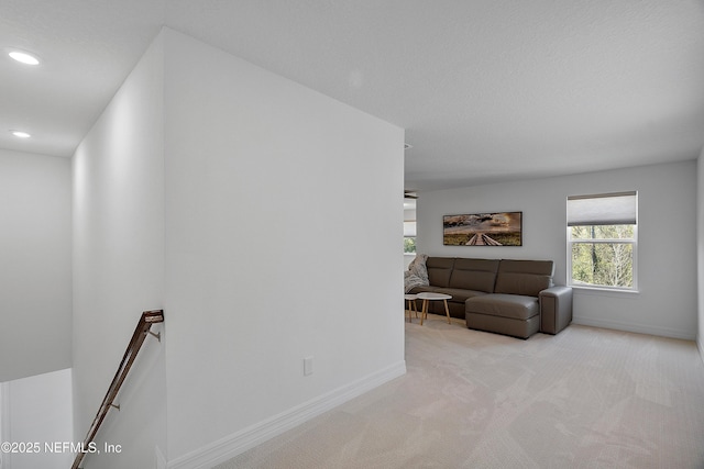 interior space with light colored carpet