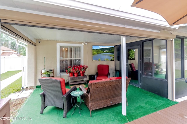 view of patio / terrace featuring outdoor lounge area