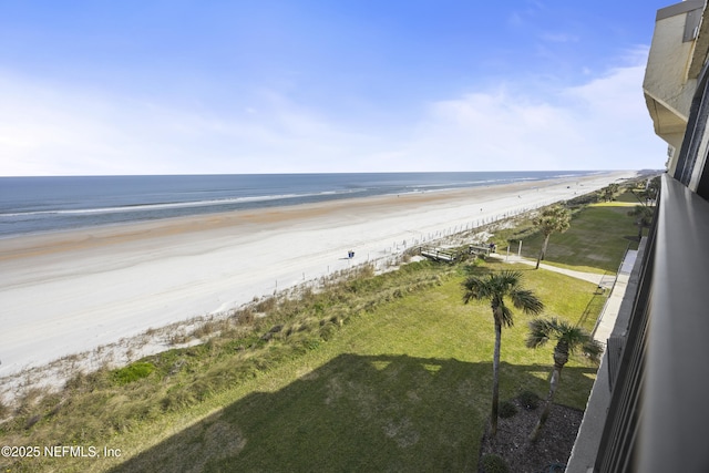 view of water feature featuring a view of the beach