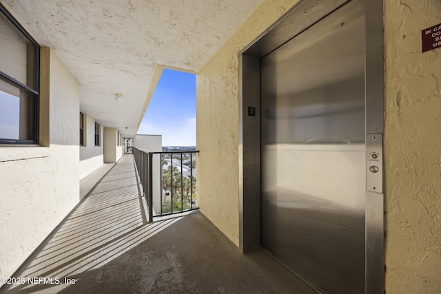 balcony with elevator