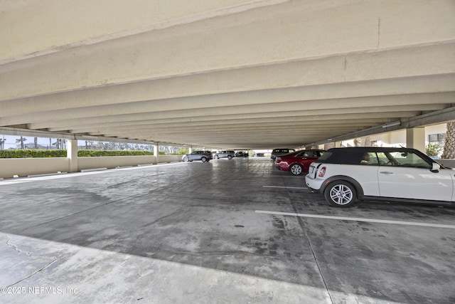 garage with a carport