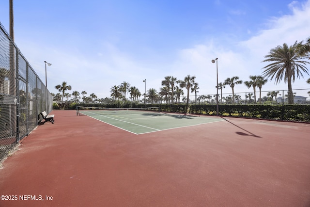 view of tennis court