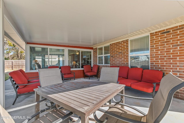 view of patio / terrace featuring outdoor lounge area