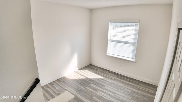 empty room featuring light wood-type flooring