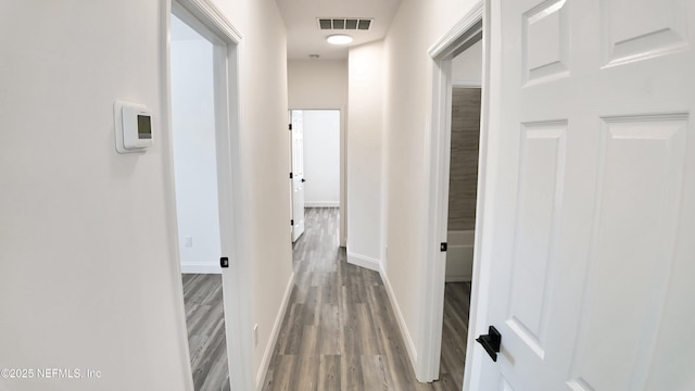 hall featuring hardwood / wood-style flooring