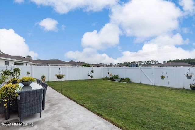 view of yard featuring a patio