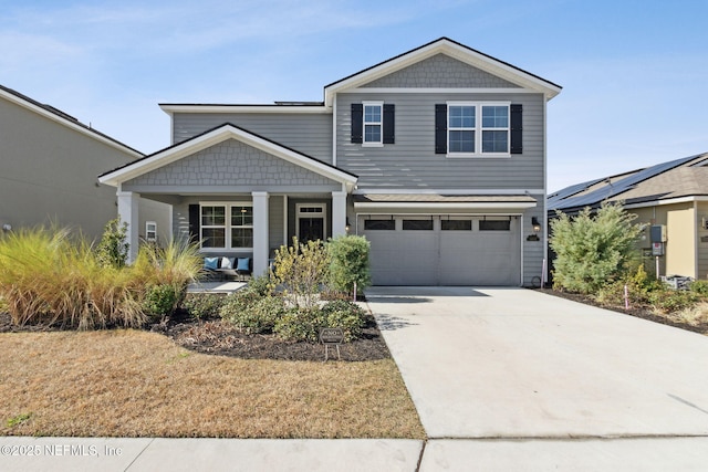 view of front of home featuring a garage