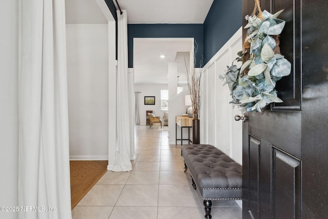 view of tiled entryway