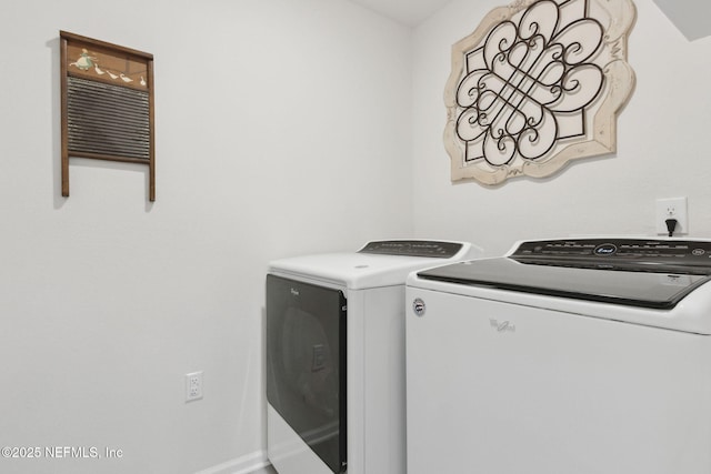 washroom featuring separate washer and dryer