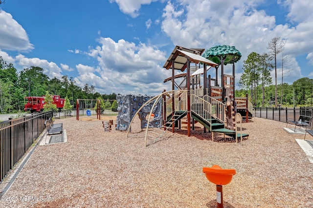 view of jungle gym