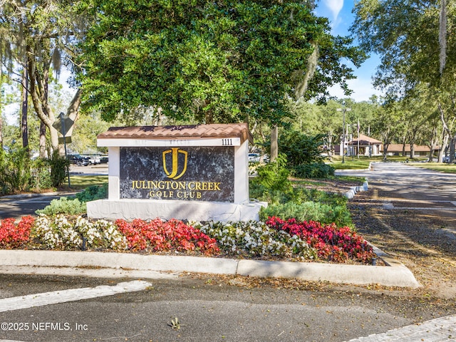 view of community sign