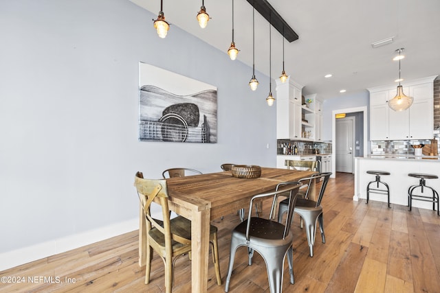 dining room featuring light wood-type flooring