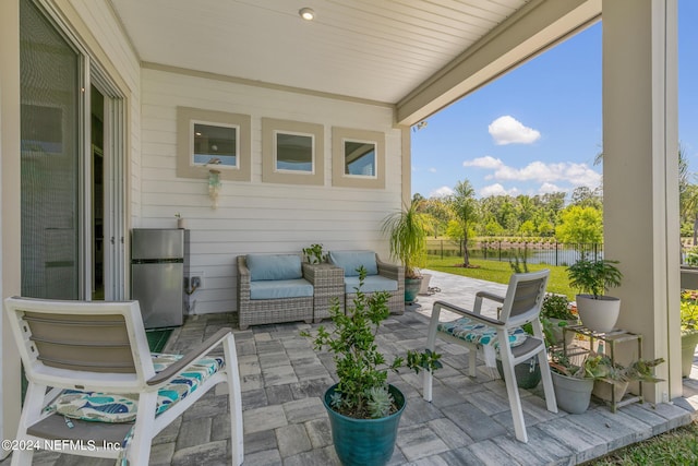 view of patio / terrace with outdoor lounge area