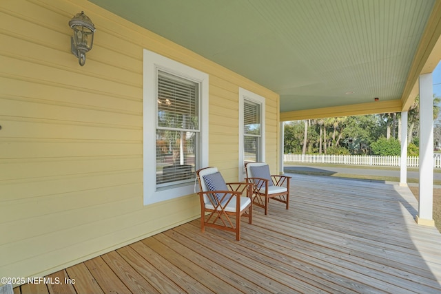 view of wooden terrace