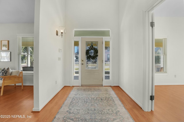 foyer featuring hardwood / wood-style floors