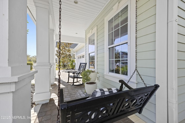 view of patio with covered porch