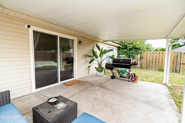 view of patio / terrace featuring area for grilling