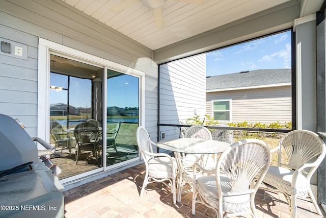 view of sunroom / solarium