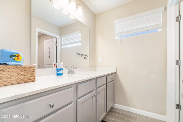 bathroom with vanity