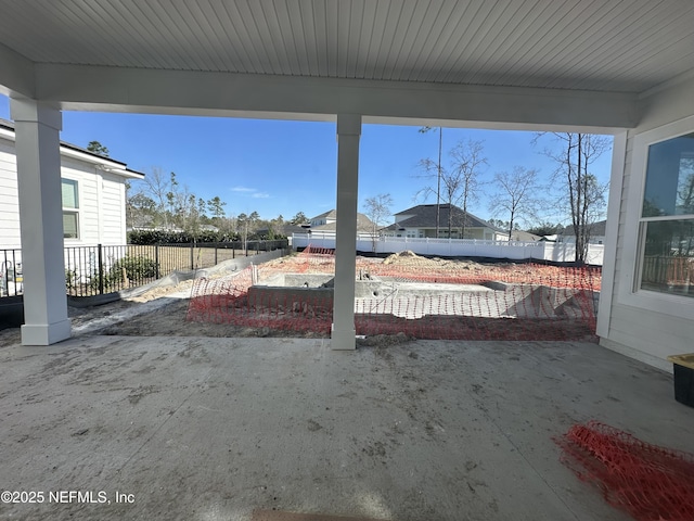 view of patio with fence