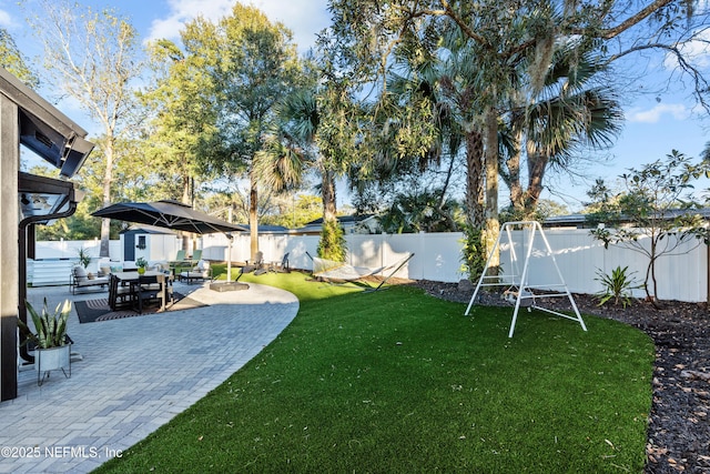 view of yard with a patio