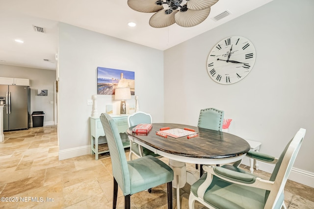 view of dining area