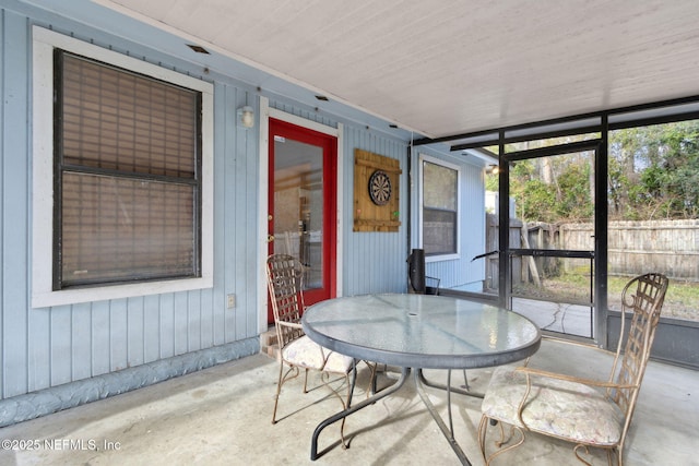 view of sunroom / solarium