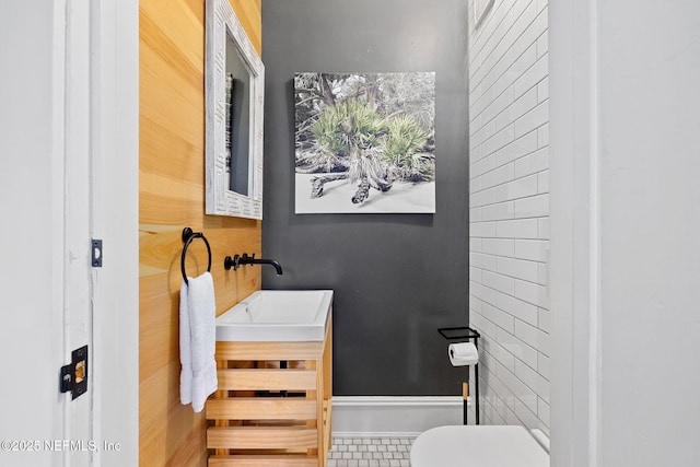 bathroom with toilet and sink