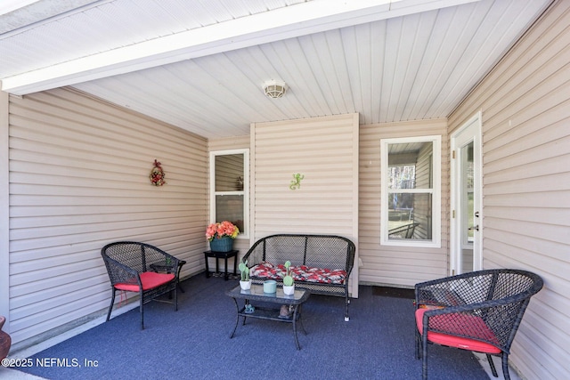 view of patio / terrace featuring an outdoor living space