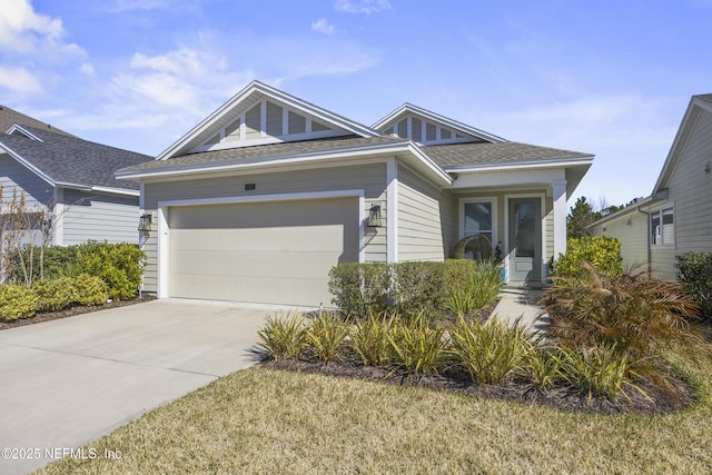 view of front facade with a garage