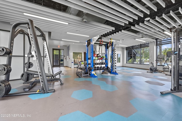 view of workout area