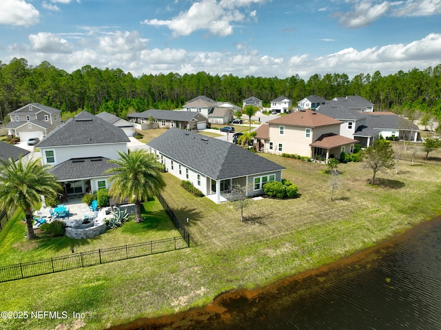 aerial view featuring a residential view