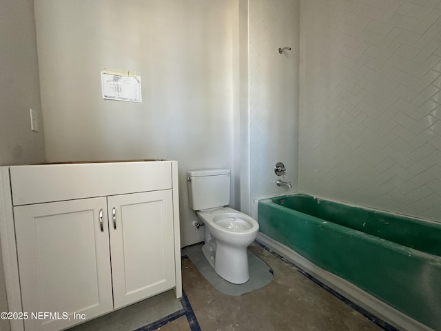 bathroom featuring  shower combination and toilet