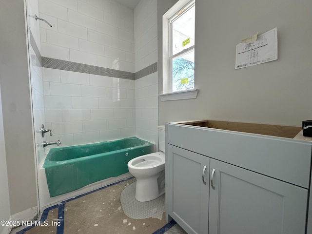 bathroom with toilet and shower / bathtub combination