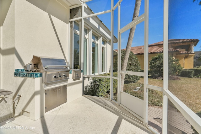 view of sunroom