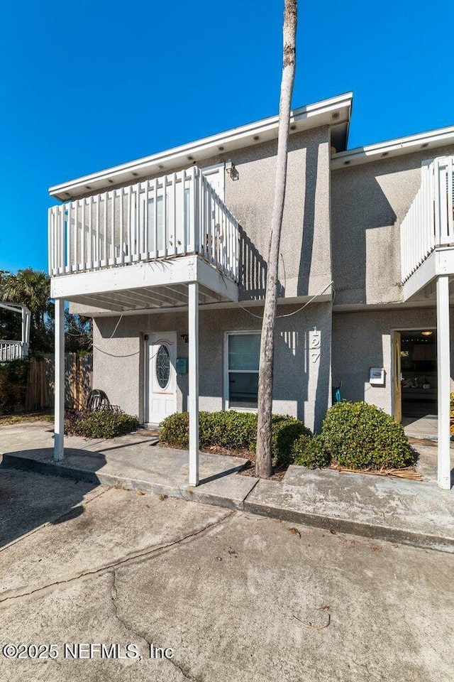 exterior space with a balcony