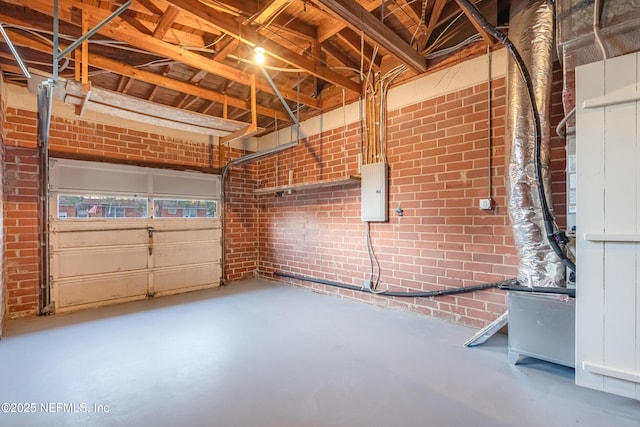 garage featuring electric panel