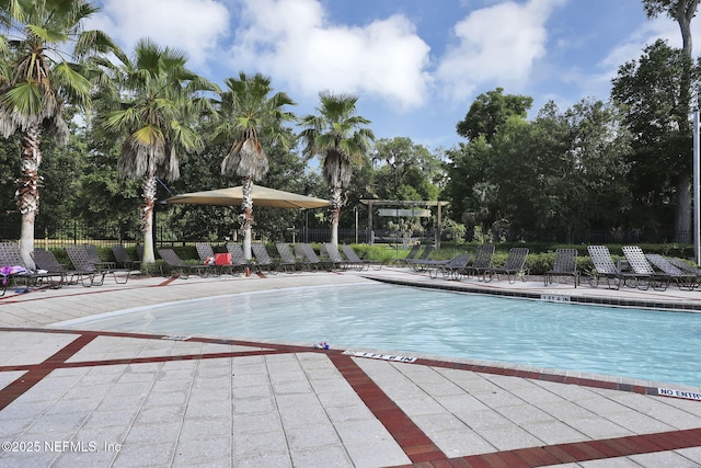 view of pool with a patio area