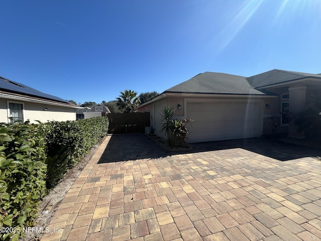 view of home's exterior featuring a garage