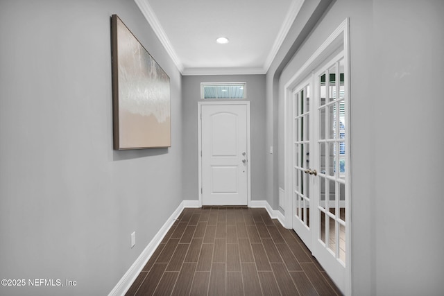 doorway with crown molding