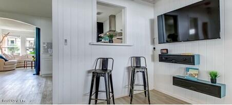 interior space with wood-type flooring