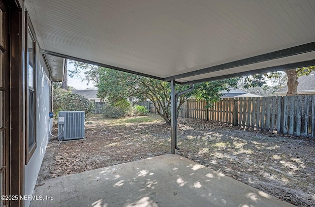 view of patio / terrace with central AC