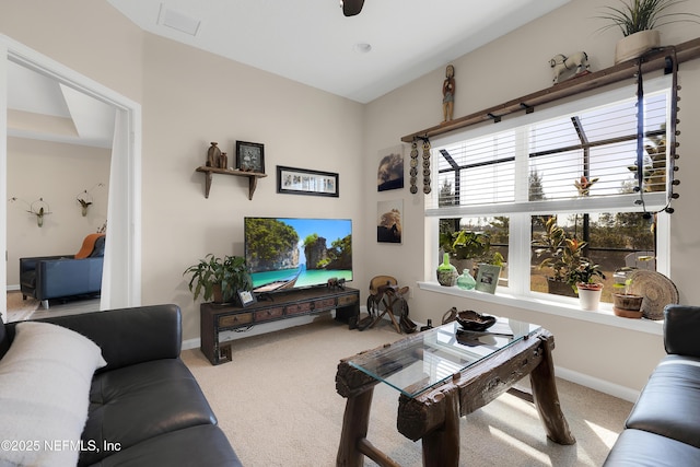 view of carpeted living room