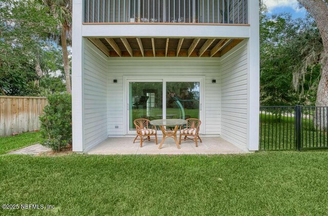 view of patio with fence