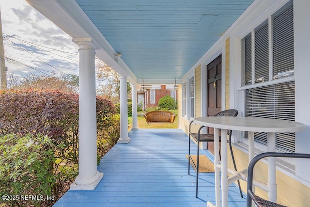 view of wooden deck