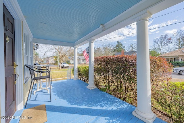 view of patio / terrace featuring covered porch