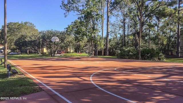 view of basketball court featuring community basketball court