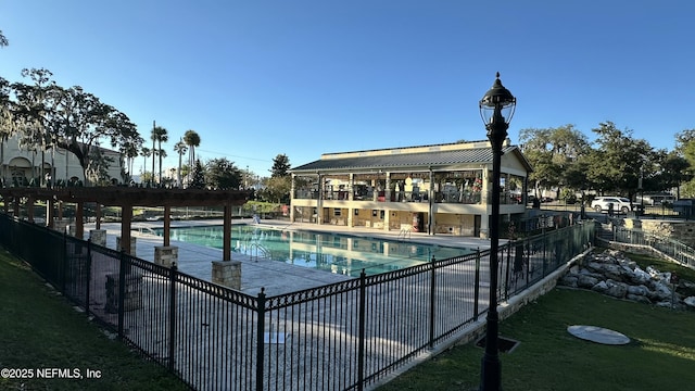 view of pool