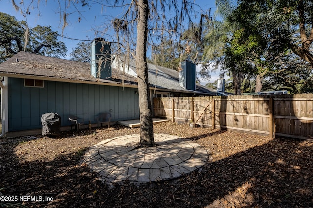 view of yard with a patio area