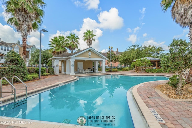 view of pool with a patio area